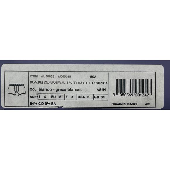 M2-18 VERSACE Men's Greca Trunks Black Cotton Deadstock Size 4/30-32/S - Picture 11 of 11